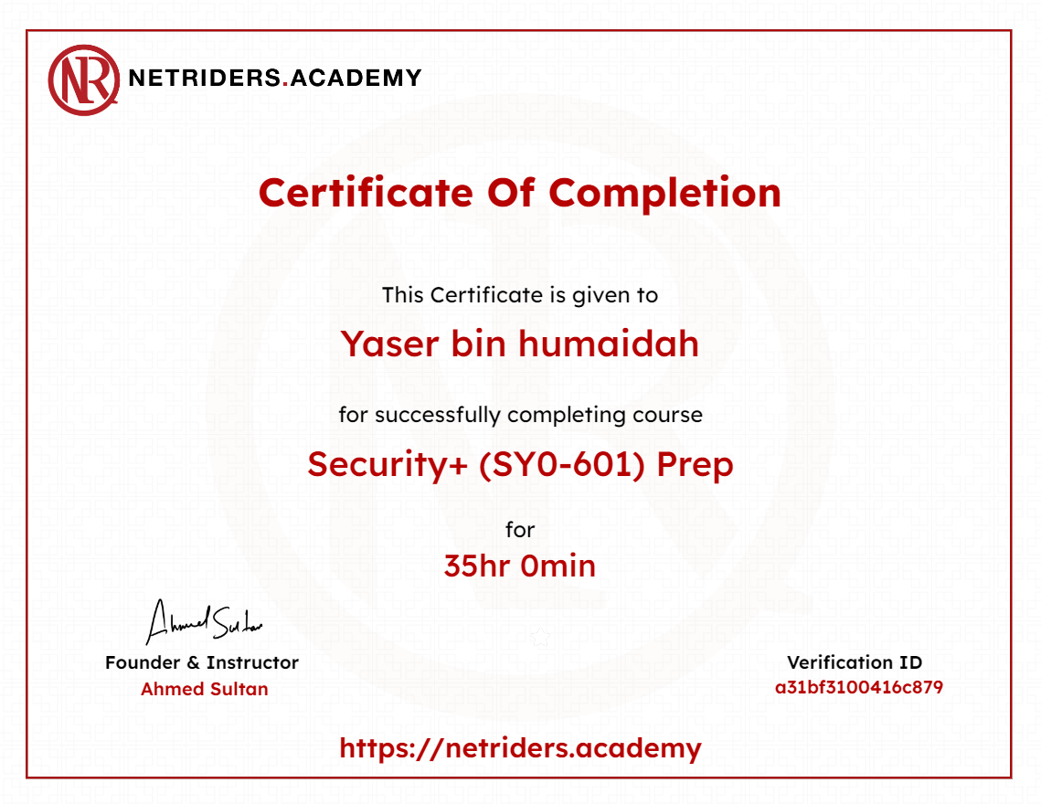 Security+ SY0-601 Prep