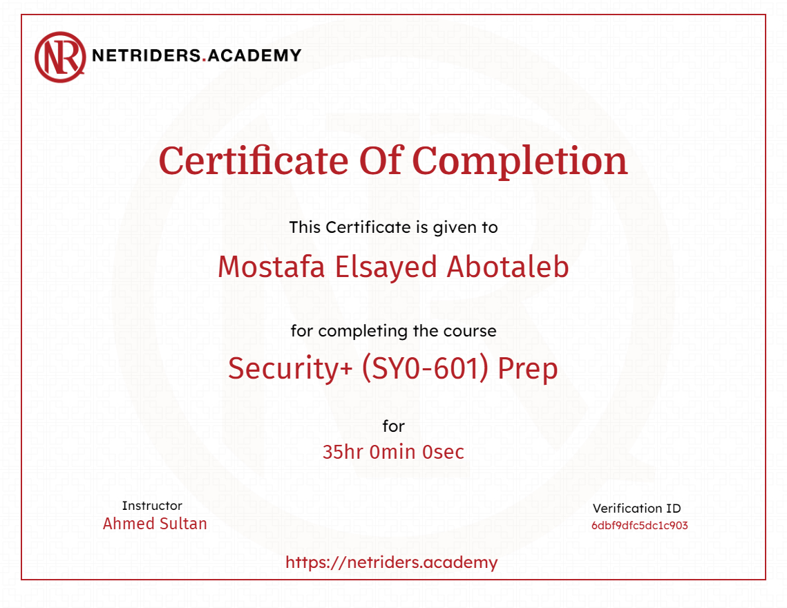 Security+ SY0-601 Prep
