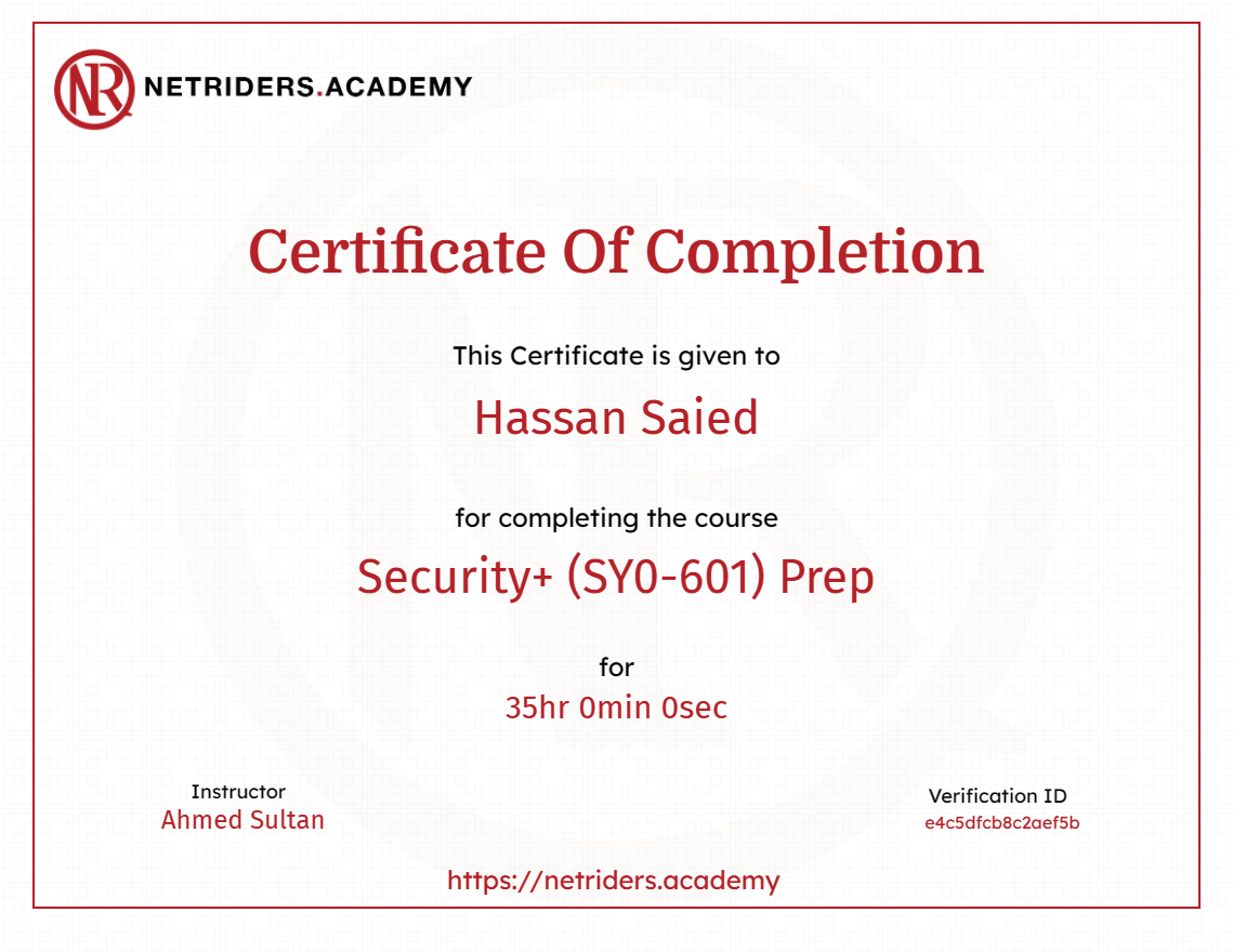 Security+ SY0-601 Prep