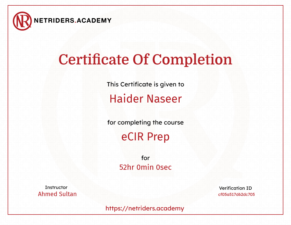 eCIR Prep