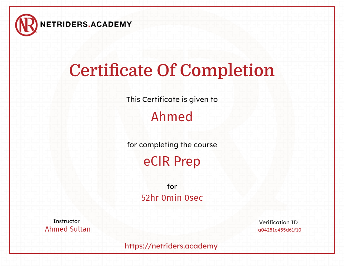 eCIR Prep