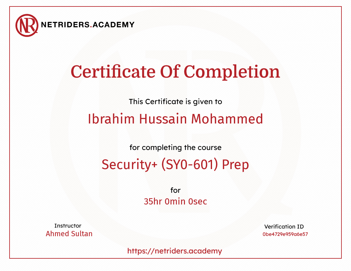 Security+ SY0-601 Prep